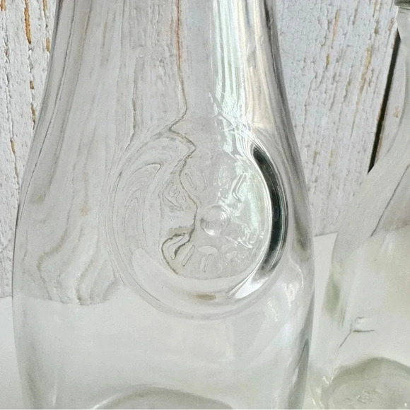 Vintage MCM set of 2  glass pitcher bottles - Picture 2 of 6